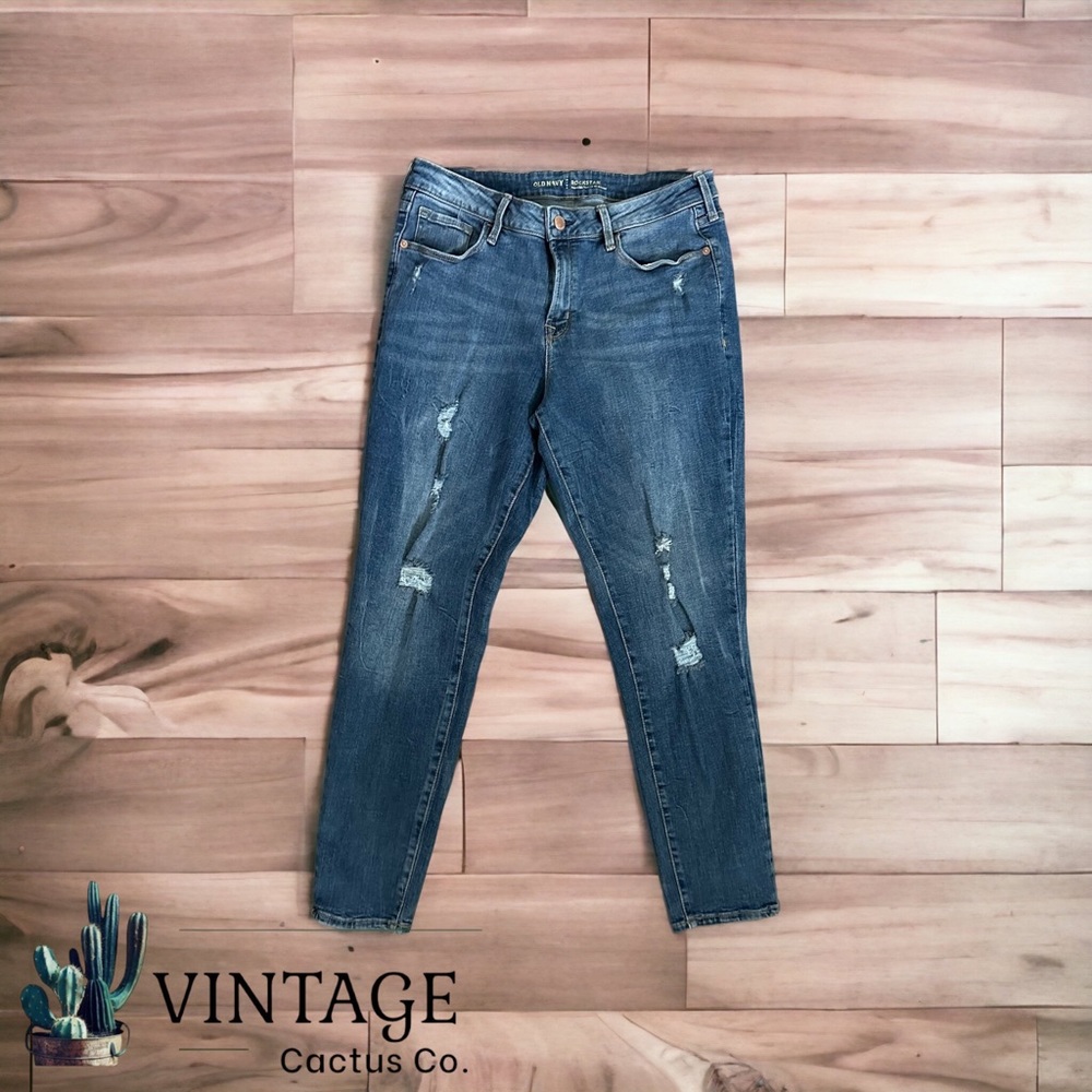 OLD NAVY WOMENS ROCKSTAR MID-RISE DISTRESSED SKINNY JEANS! - Excellent C…
